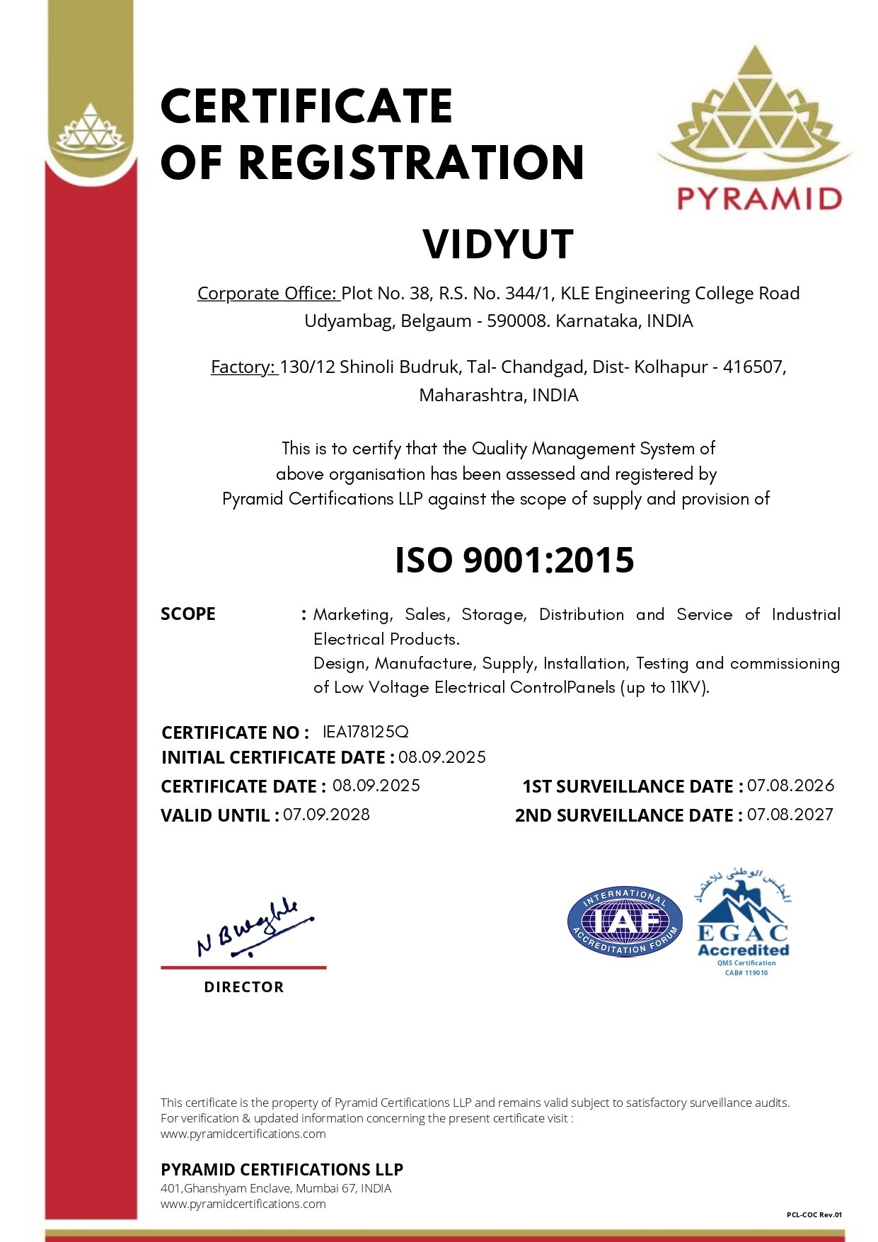 ISO Certificate